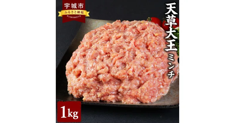 【ふるさと納税】天草大王 ミンチ 1kg お肉 鶏肉 挽肉 ひき肉 挽き肉 国産 九州産 熊本県産 天草 地鶏 冷凍 送料無料