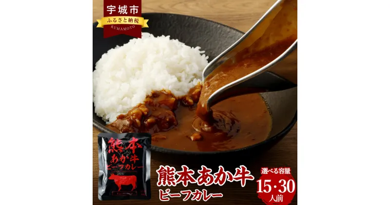 【ふるさと納税】熊本県産あか牛使用 くまもとあか牛 ビーフカレー 【選べる容量 15人前 もしくは 30人前】 1袋 160g カレー レトルトカレー ビーフカレー あか牛カレー あか牛 あかうし 赤牛 惣菜 レトルト 簡単調理 時短 備蓄 常備 長期保存 送料無料