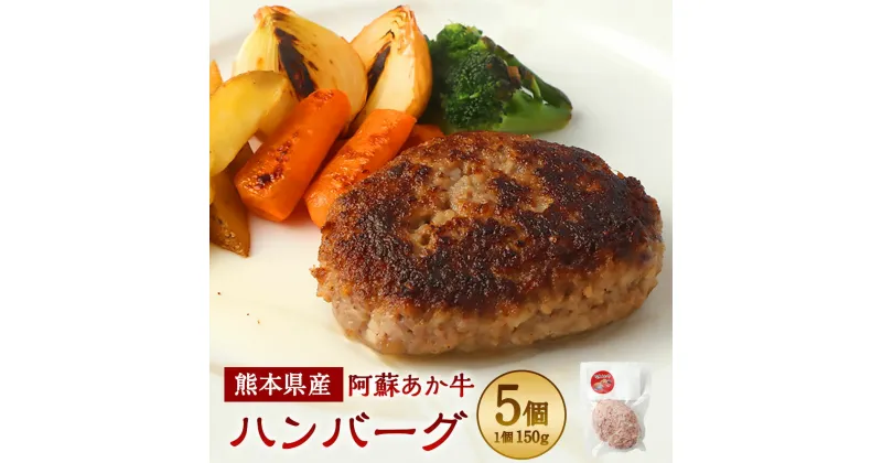 【ふるさと納税】阿蘇あか牛 ハンバーグ 150g×5個 計750g あか牛 赤牛 牛肉 牛肉100％ 国産牛 和牛 冷凍 簡単調理 お取り寄せ グルメ 九州 熊本県 宇城市 送料無料