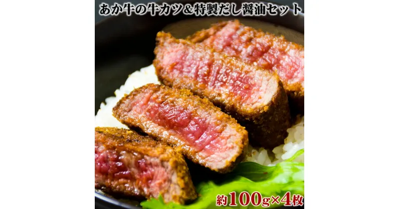 【ふるさと納税】レビューキャンペーン対象 あか牛 牛カツ はなびし 牛肉 冷凍 100g×4 400g 赤牛 あかうし 褐色和牛 熊本 くまもと 贈り物 ギフト 和牛 国産 赤身 送料無料 ごちそう 贈り物 贅沢 ごく厚切あか牛　希少なあか牛を厚切　熊本ブランド牛　熊本県 阿蘇市