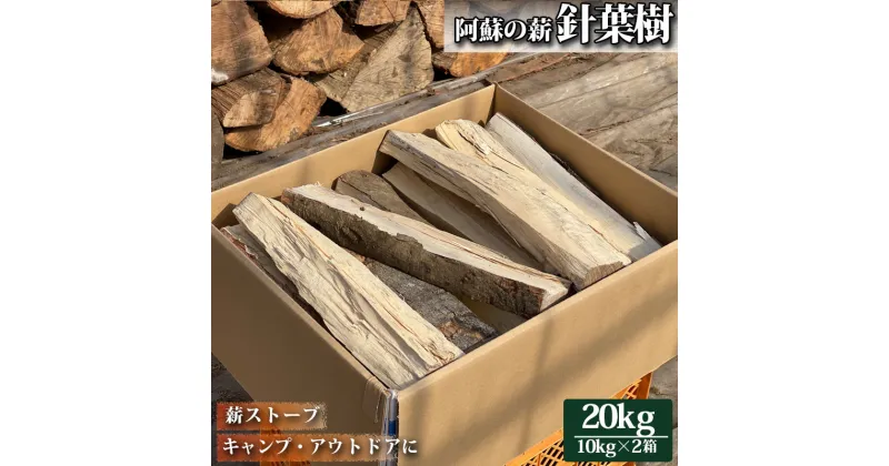 【ふるさと納税】レビューキャンペーン対象 阿蘇 針葉樹 薪 10kg×2箱 20kg お届け まとめ買い 再生可能 エネルギー 地産地消 おうち時間 お取り寄せ 暖炉 アウトドア