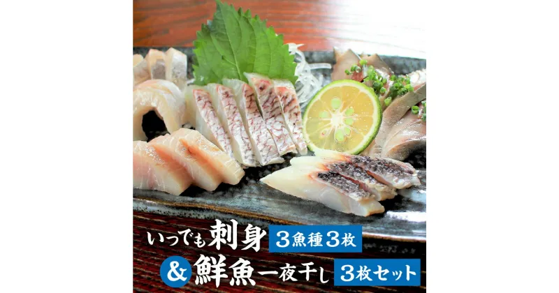 【ふるさと納税】いつでも刺身 3魚種 3枚＆鮮魚一夜干し 3枚セット