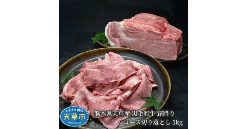 【ふるさと納税】天草産 黒毛和牛 霜降り ロース 切り落とし 1kg A4 A5ランク 牛肉 きめ細かい 美味しい ミシュランビブルグマン 熊本県 天草市 田中畜産 お取り寄せグルメ 送料無料