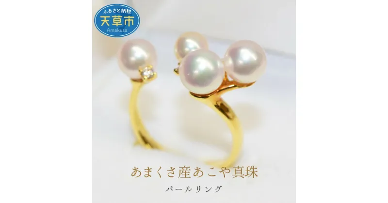 【ふるさと納税】あこや真珠 パール リング ダイヤ ベビー 0.07ct 5mm〜6.5mm