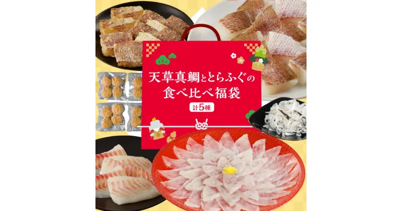 【ふるさと納税】 福袋 真鯛 とらふぐ 食べ比べ 西京漬け 切り身 肉厚 骨処理済み 柵 カツ お刺身 新鮮 天草 ポン酢 もみじおろし おつまみ 小分け 熊本県 天草産 急速冷凍 離乳食 冷凍便 送料無料