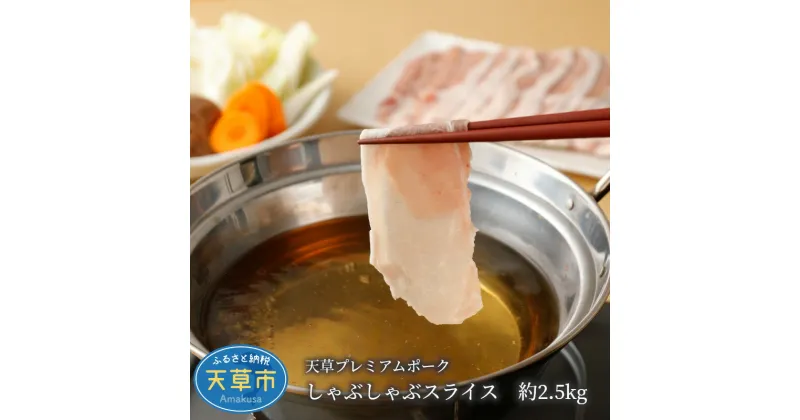 【ふるさと納税】豚肉 約2.5kg しゃぶしゃぶ用 スライス 豚ロース 約1kg 豚バラ 約1.5kg 500g小分け 国産 産地直送 真空パック 天草プレミアムポーク 柔らかい あっさり 甘み 臭みがない 食品 天草 お取り寄せ お取り寄せグルメ 食べ物 冷凍 送料無料