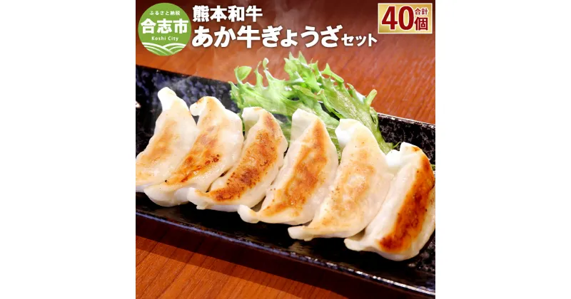 【ふるさと納税】熊本 和牛 あか牛ぎょうざセット 合計40個 1箱 20個入り × 2箱 セット 熊本あか牛餃子 餃子 ギョウザ 赤牛 おかず 惣菜 冷凍 熊本県 合志市 送料無料