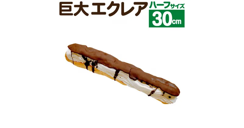 【ふるさと納税】巨大エクレアハーフ 約30cm エクレア チョコ チョコレート クリーム スイーツ 洋菓子 お菓子 おやつ デザート お取り寄せスイーツ 冷凍 九州 熊本県 合志市 送料無料