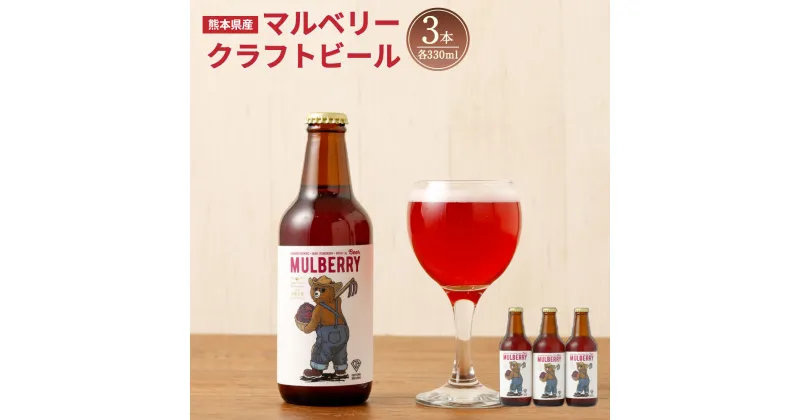 【ふるさと納税】マルベリー クラフトビール 1箱 330ml×3本 合計990ml セット 詰め合わせ ビール BEER 瓶 専用箱 発泡酒 麦酒 桑の実 フルーツ 国産 九州産 熊本県 合志市 ギフト 贈り物 お酒 アルコール 送料無料