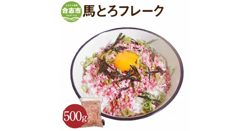 【ふるさと納税】馬とろフレーク 馬刺し 500g 馬肉 ユッケ おつまみ 冷凍 国産 九州産 熊本県 合志市 九州 送料無料