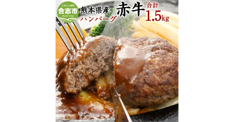 【ふるさと納税】合志の郷 熊本県産赤牛 ハンバーグ 150g×10個 合計1.5kg 1500g お肉 肉 牛肉 和牛 冷凍 ギフト 国産 九州産 熊本県 合志市 送料無料