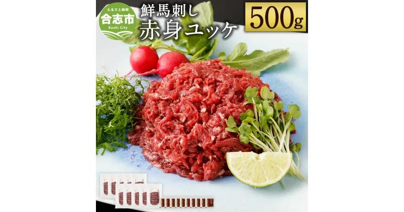 【ふるさと納税】鮮馬刺し 赤身ユッケ 10個セット 合計500g 馬肉 馬刺し 熊本馬刺し 赤身 ユッケ 馬刺しのたれ付き 真空パック ヘルシー 冷凍 熊本県 合志市 送料無料