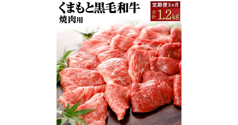 【ふるさと納税】【3ヶ月定期便】くまもと黒毛和牛 焼肉用 定期便 合計約1.2kg 約400g 3回 黒毛和牛 和牛 お肉 牛肉 霜降り 焼肉 国産 九州産 熊本県産 熊本県 合志市 冷凍 送料無料