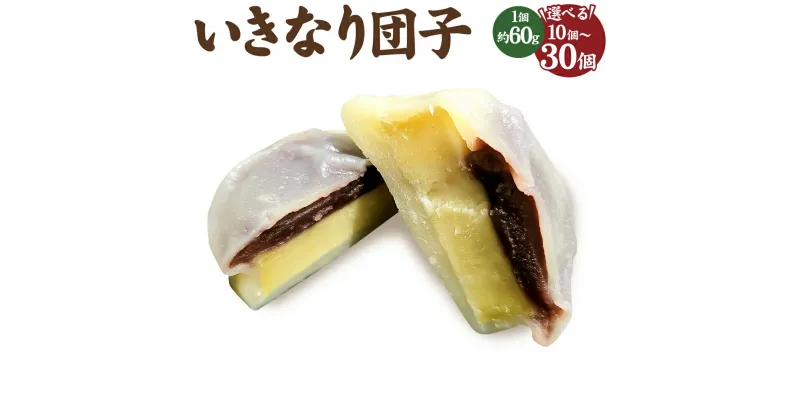 【ふるさと納税】いきなり団子 約60g 選べる 数量 10個入 または 20個入 または 30個入 いきなりだんご 団子 こしあん ご当地 名物 和菓子 お菓子 冷凍 熊本県 合志市 送料無料