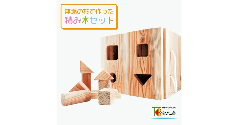 【ふるさと納税】つみき 積み木 無垢 杉で作った積み木セット（専用ケース付50ピース） 熊本 美里町 杉 積み木 杉 セット おもちゃ クリスマス プレゼント ブロック 出産祝い 女の子 男の子 知育 玩具