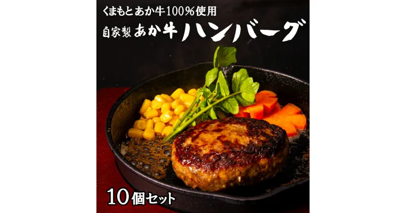 【ふるさと納税】 あか牛 ハンバーグ 10個 セット 熊本 美里町 くまもと くまもとあかうし 赤牛 畜産協同組合